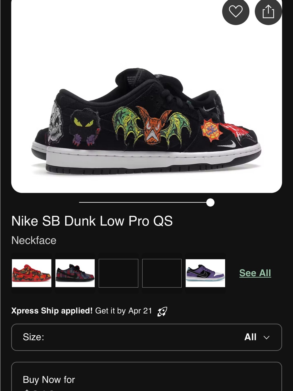 Nike SB Dunk Low Pro QS Black with Multicolor Embroidered Graphics